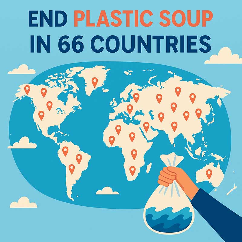 End Plastic Soup is growing – now active in 66 countries!